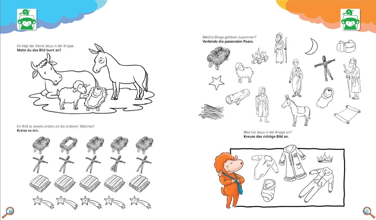 Kondoo Verlag-Malen. Spielen. Rätseln. Rund um die Geburt von Jesus, 4-6 Jahre_2442858_