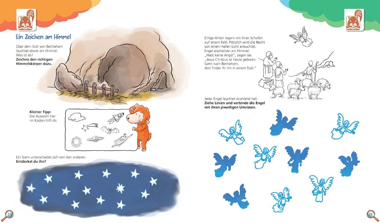 Kondoo Verlag-Malen. Spielen. Rätseln. Rund um die Geburt von Jesus, 4-6 Jahre_2442858_