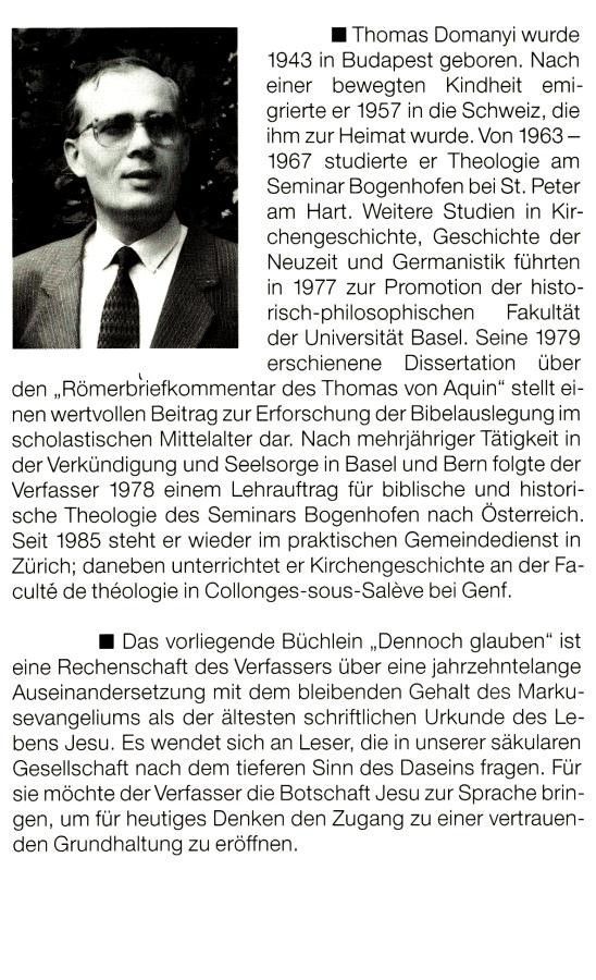 Advent-Verlag Schweiz-Dennoch glauben, Band 1_2410067_2 Advent-Verlag Schweiz-Dennoch glauben, Band 1_2410067_