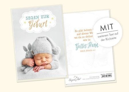 Segensart-Faltkarte: Segen zur Geburt (Baby mit Mütze)_4942210_1 Segensart-Faltkarte: Segen zur Geburt (Baby mit Mütze)_4942210_