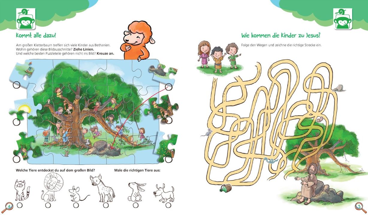 Kondoo Verlag-Malen. Spielen. Rätseln. Rund um Jesus, 4-6 Jahre_2442926_