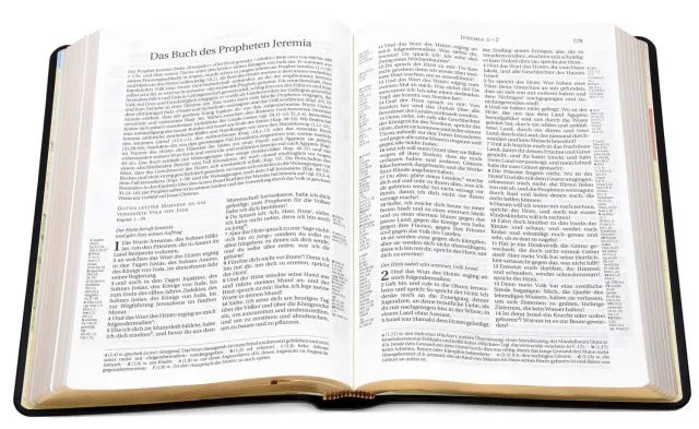 CLV Christliche Literatur-Verbreitung-Bibel, Schlachter 2000, Standard, Kalbsleder schwarz, Goldschnitt_2441235_2 CLV Christliche Literatur-Verbreitung-Bibel, Schlachter 2000, Standard, Kalbsleder schwarz, Goldschnitt_2441235_