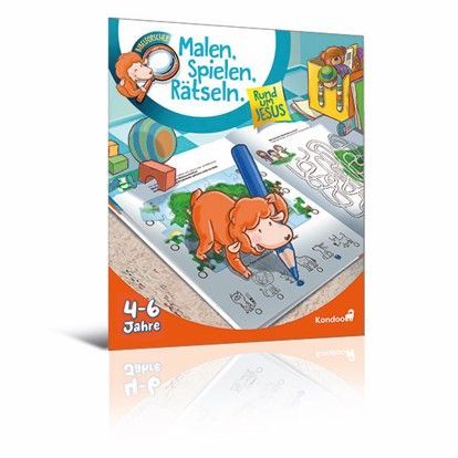 Kondoo Verlag-Malen. Spielen. Rätseln. Rund um Jesus, 4-6 Jahre_2442926_