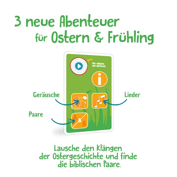 Kondoo Verlag-Bibel-Hör-Memo, Erweiterungskarte Ostern, Bookii-Spiel_3442992_